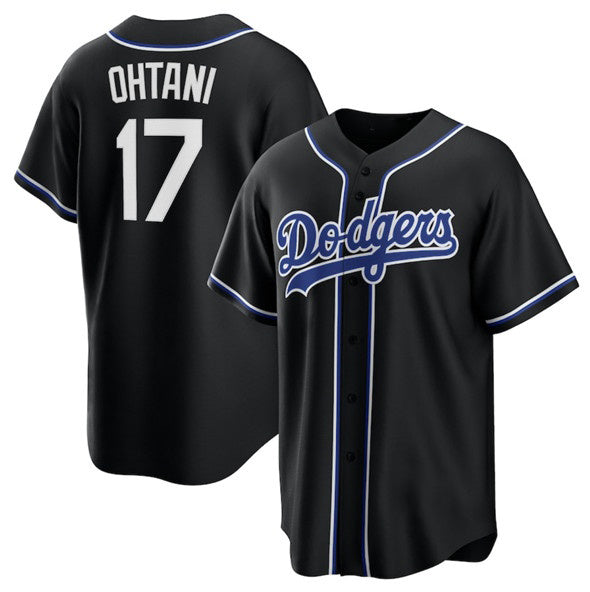 Los Angeles Dodgers #17 Shohei Ohtani Black Puhics Lights Out Limited Stitched Jersey