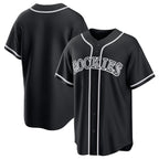 Colorado Rockies Blank Black Puhics Out Stitched Jersey