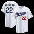 Los Angeles Dodgers #22 Clayton Kershaw White Puhics 2026 Gold Collection Stadium Jersey