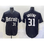 Detroit Tigers #31 Riley Greene Black Puhics 'Motor Gothic Edition' Vapor Premier Limited Stitched Jersey