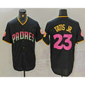 San Diego Padres #23 Fernando Tatis Jr Black Puhics 20th Anniversary Cool Base Stitched Jersey