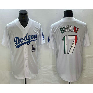 Los Angeles Dodgers #17 Shohei Ohtani Mexico White Puhics Cool Base Stitched Jerseys