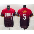 Philadelphia Phillies #5 Bryson Stott Red Puhics 2024 City Player Number Cool Base Jersey