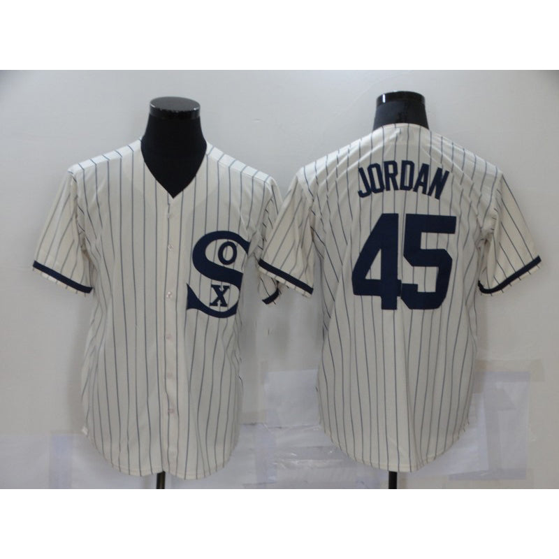 Chicago White Sox #45 Michael Jordan 2021 Cream Navy Puhics Field of Dreams Name Flex Base Stitched Jersey
