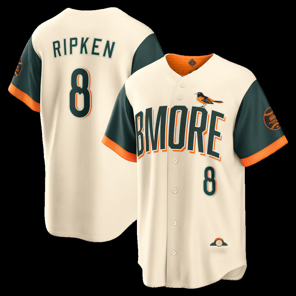Baltimore Orioles #8 Cal Ripken Jr. Natural Puhics 2026 City Connect Stadium Jersey