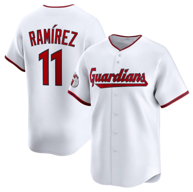 Cleveland Guardians #11 Jose Ramirez White Puhics Home Limited Stitched Jersey