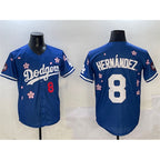 Los Angeles Dodgers #8 Enrique Hernandez Royal Puhics 2025 Tokyo Series Limited Stitched Jersey