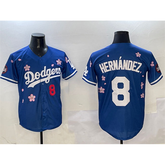 Los Angeles Dodgers #8 Enrique Hernandez Royal Puhics 2025 Tokyo Series Limited Stitched Jersey