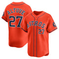 Houston Astros #27 Jose Altuve Orange Puhics Alternate Limited Player Jersey