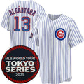 Chicago Cubs #13 Kevin Alc¨¢ntara White Puhics 2025 World Tour Tokyo Series Home Stitched Jersey
