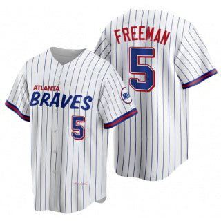 Atlanta Braves #5 Freddie Freeman White Puhics 2021 City Connect Stitched Jersey