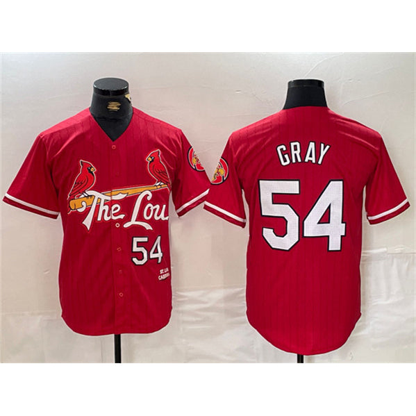 St. Louis Cardinals #54 Sonny Gray Red Puhics 2024 City Connect Stitched Jersey