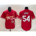 St. Louis Cardinals #54 Sonny Gray Red Puhics 2024 City Connect Stitched Jersey