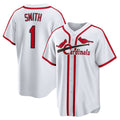 St. Louis Cardinals #1 Ozzie Smith White Puhics Home Cooperstown Collection Player Jersey