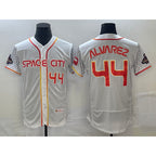 Houston Astros #44 Yordan Alvarez Number White Puhics 2023 City Connect Flex Base Stitched Jersey 2
