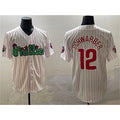 Philadelphia Phillies #12 Kyle Schwarber White Puhics Phanatic Cool Base Stitched Jersey