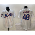 New York Mets #48 Jacob DeGrom White Puhics 2025 Spring Training Cool Base Stitched Jersey