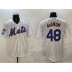 New York Mets #48 Jacob DeGrom White Puhics 2025 Spring Training Cool Base Stitched Jersey