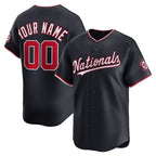 Custom Washington Nationals Navy Puhics Alternate Limited Jersey