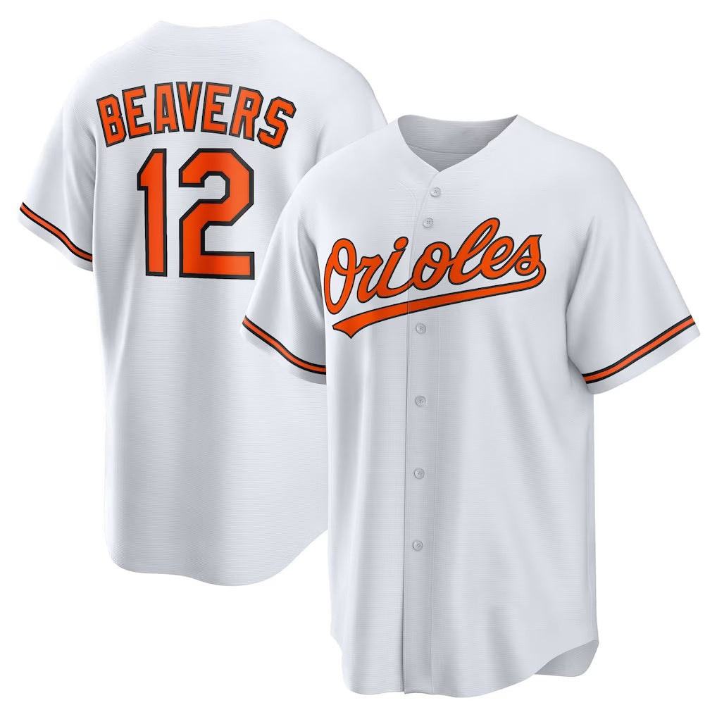 Baltimore Orioles #12 Dylan Beavers White Puhics Home Replica Jersey