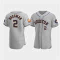 Houston Astros #2 Jose Altuve Gray Puhics 60th Anniversary Flex Base Stitched Jersey