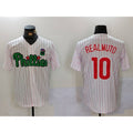 Philadelphia Phillies #10 J.T. Realmuto White Green Puhics Cool Base Stitched Jersey 2