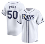 Tampa Bay Rays #50 Rene Pinto White Puhics Home Limited Stitched Jersey
