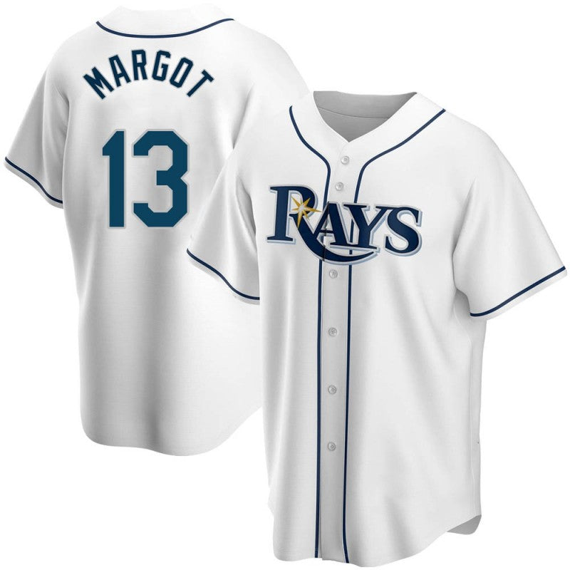 Tampa Bay Rays Replica #13 Manuel Margot White Puhics Home Jersey
