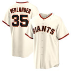 San Francisco Giants #35 Justin Verlander Cream Puhics Home Replica Jersey