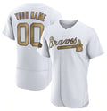 Custom Atlanta Braves Active Player White Puhics 2022 All-Star Flex Base Stitched Jersey