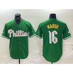 Philadelphia Phillies #16 Brandon Marsh Green Puhics 2024 City Connect Stitched Jersey