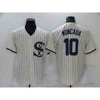 Chicago White Sox #10 Yoan Moncada 2021 Cream Puhics Field of Dreams Name Cool Base Stitched Jersey