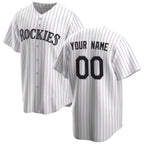 Custom Colorado Rockies White Puhics Home Replica Jersey