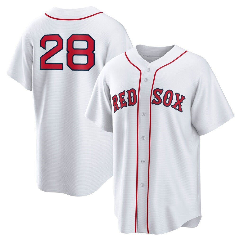 Boston Red Sox #28 Kristian Campbell White Puhics Home Replica Jersey