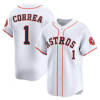 Houston Astros #1 Carlos Correa White Puhics Home Limited Player Jersey