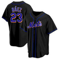 New York Mets #23 Javier Baez Black Puhics Replica Jersey