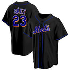 New York Mets #23 Javier Baez Black Puhics Replica Jersey