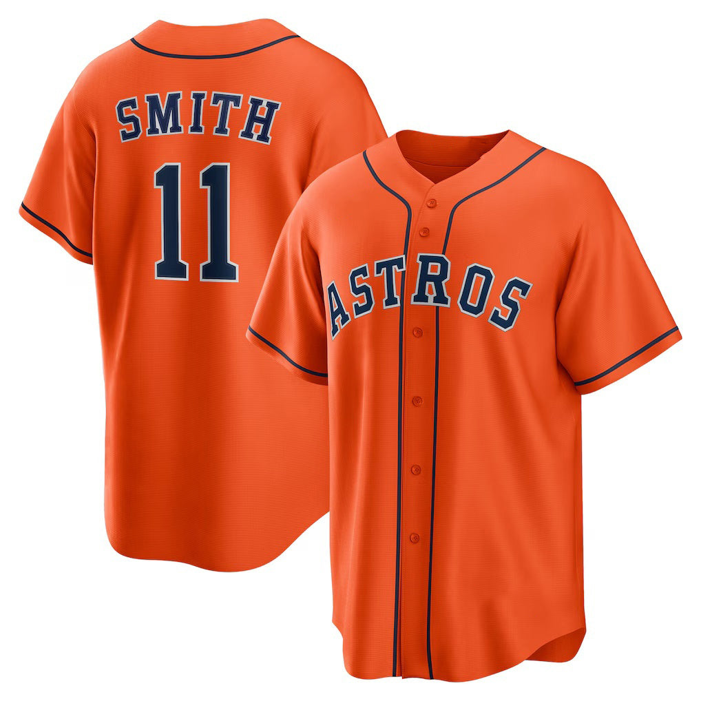 Houston Astros #11 Cam Smith Orange Puhics Alternate Replica Jersey