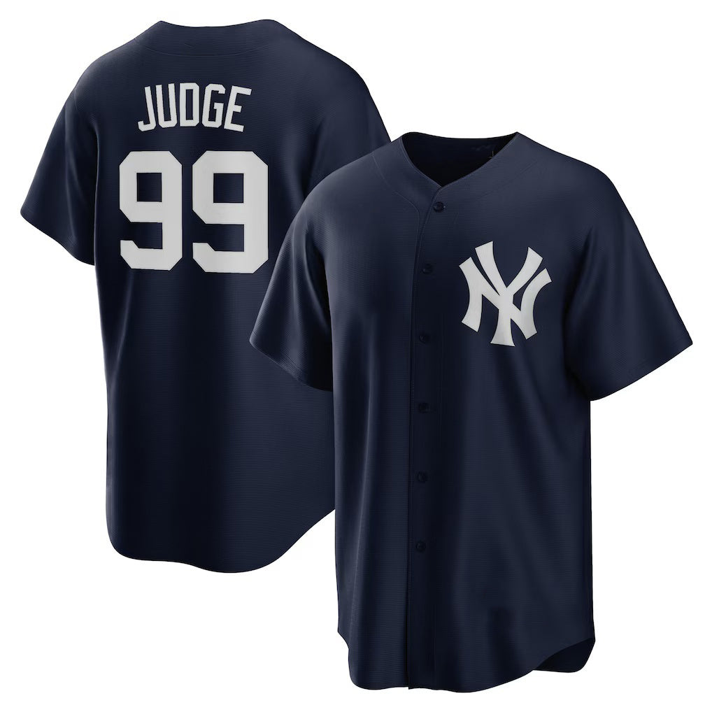 New York Yankees #99 Aaron Judge Navy Puhics 2020 Spring Training Replica Player Jersey