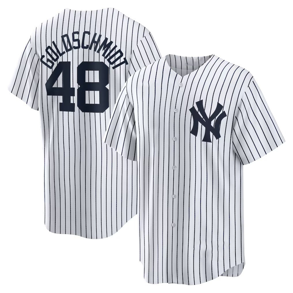 New York Yankees #48 Paul Goldschmidt White Puhics Home Replica Jersey