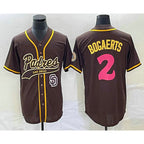 San Diego Padres #2 Xander Bogaerts Brown Puhics NEW 2023 City Connect Cool Base Stitched Jersey 2