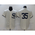 Chicago White Sox #35 Frank Thomas 2021 Cream Navy Puhics Field of Dreams Flex Base Stitched Jersey