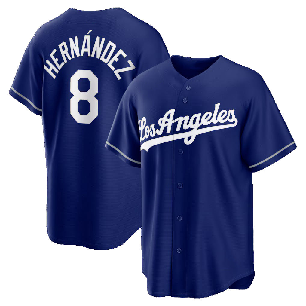Los Angeles Dodgers #8 Enrique Hern¨¢ndez Royal Puhics Alternate Replica Jersey