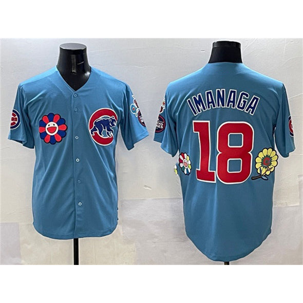 Chicago Cubs #18 Sh¨­ta Imanaga Blue Puhics 2025 Tokyo Series 2nd Alternate Limited Stitched Jersey