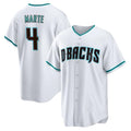 Arizona Diamondbacks #4 Ketel Marte White Puhics Cool Base Stitched Jersey