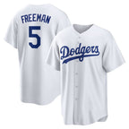 Los Angeles Dodgers #5 Freddie Freeman White Puhics Replica Player Jersey