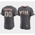 Custom Washington Nationals 2022 Gray Puhics City Connect Cherry Blossom Flex Base Stitched Jersey