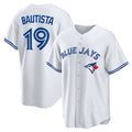 Toronto Blue Jays #19 Jose Bautista White Puhics Home Retired Player Replica Jersey