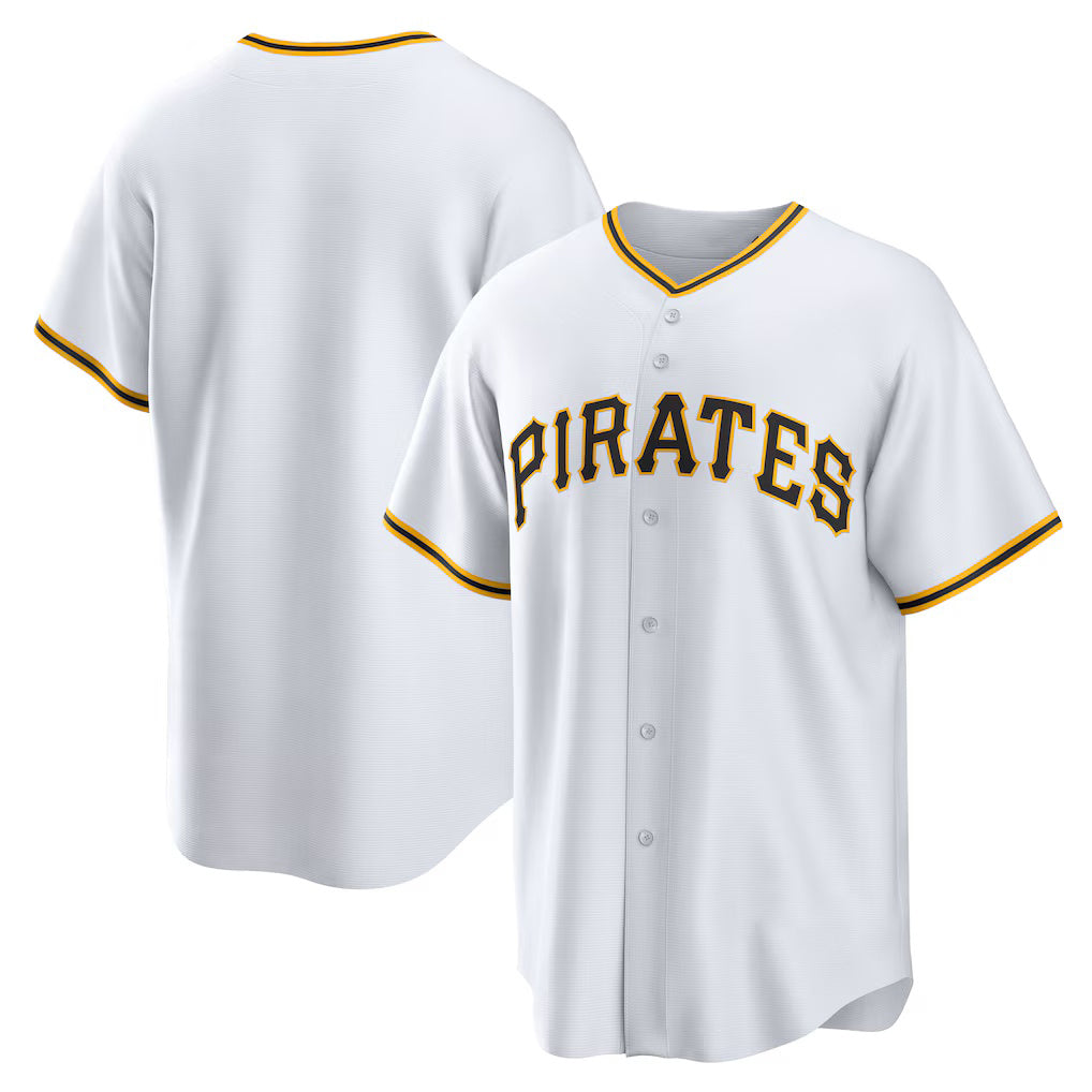 Pittsburgh Pirates White Puhics Home Replica Team Jersey