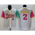 San Diego Padres #2 Xander Bogaerts White Puhics NEW 2023 City Connect Cool Base Stitched Jersey 4